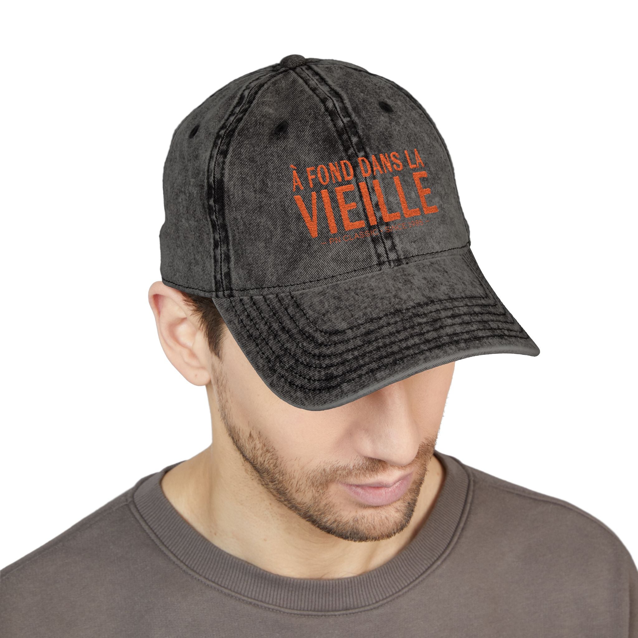 Casquette vintage « À FOND DANS LA VIEILLE »
